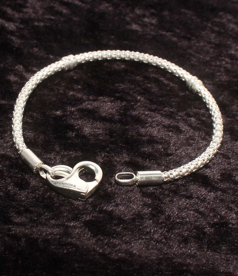 美品 PANDORA Disney ブレスレット SV925 6チャーム ハートモチーフ ナイトメアービフォアクリスマス レディース パンドラ