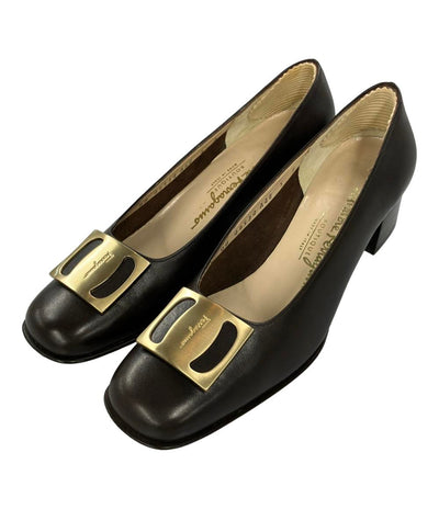 サルヴァトーレフェラガモ パンプス チャンキーヒール レディース SIZE 5 (S) Salvatore Ferragamo