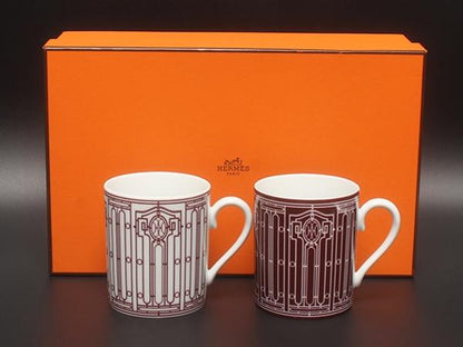 美品 エルメス マグカップ 2点セット ペア Hデコ H DECO アッシュデコ 