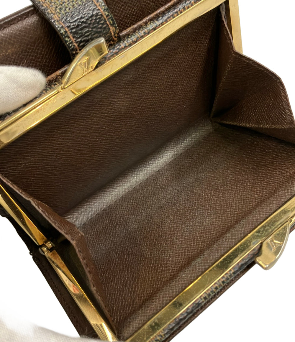 LOUIS VUITTON 二つ折り財布 ポルトフォイユ ヴィエノワ ダミエ エベヌ