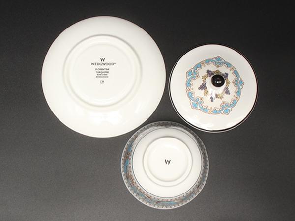 美品 WEDGWOOD オリエンタルティーカップ フロレンティーンターコイズ ウエッジウッド