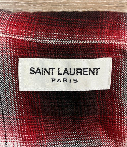 サンローラン 15AW レギュラーカラーチェックシャツ 398063 メンズ SIZE M SAINT LAURENT