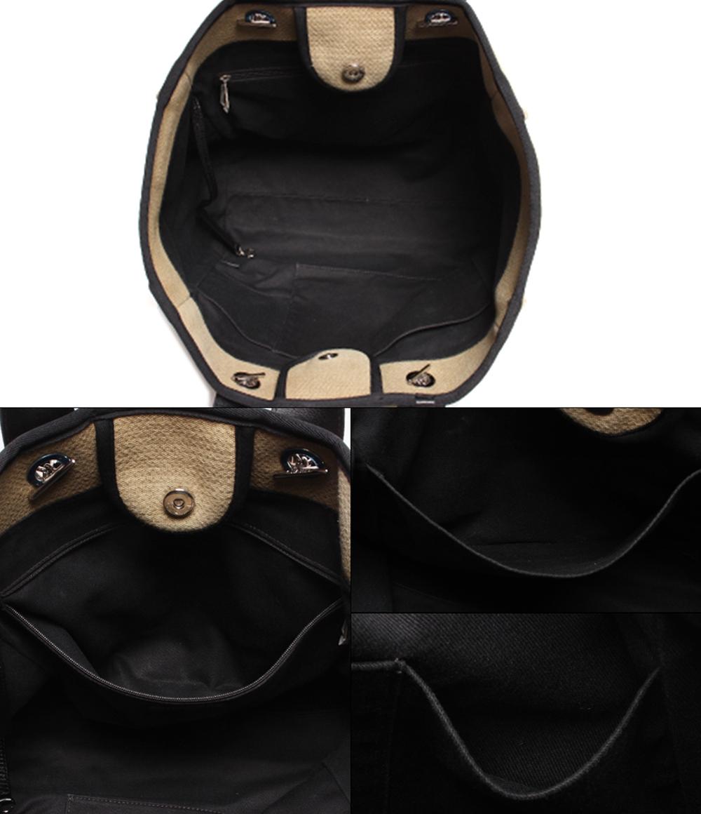 シャネル トートバッグ ショルダーバッグ シルバー金具 ドーヴィルトート キャンバス   レザー レディース CHANEL