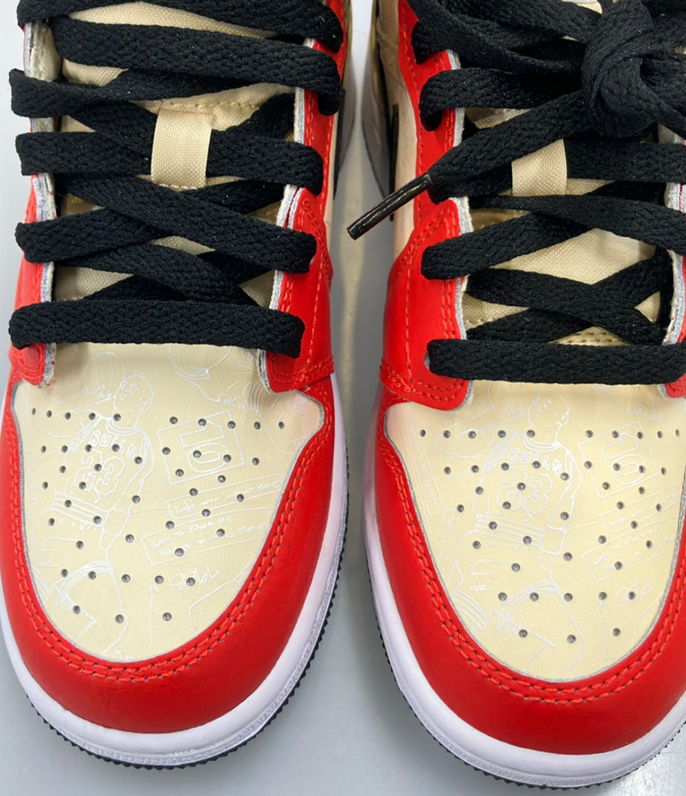 美品 NIKE ミドルカットスニーカー エアジョーダン1 ミッド SS GS DV7012-100 キッズ SIZE 22.5 (M) ナイキ