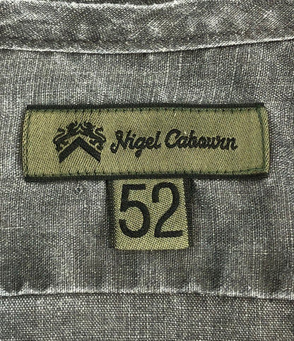 Nigel Cabourn ノーカラー長袖シャツ HENLEY SHIRT HEMP メンズ SIZE 52 (XL) ナイジェルケーボン