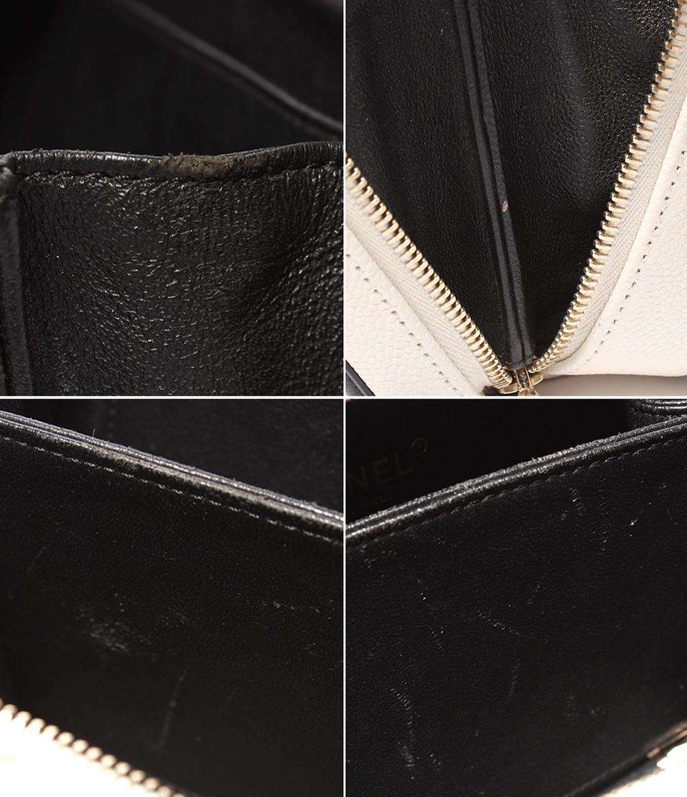 CHANEL チェーンショルダーバッグ バニティバッグ  斜め掛け ゴールド金具 キャビアスキン マトラッセ ココマーク CCフィリグリー A93342 レディース