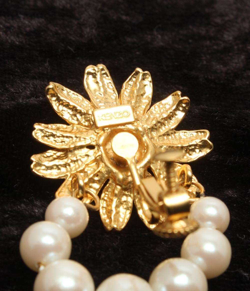 KENZO ネックレス イヤリング フェイクパール フラワーモチーフ 2点セット レディース ケンゾー