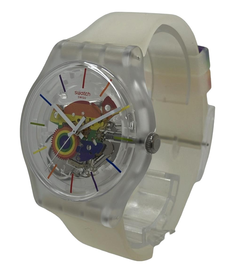 美品 Swatch 腕時計 クオーツ レディース メンズ スウォッチ