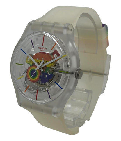 美品 Swatch 腕時計 クオーツ レディース メンズ スウォッチ