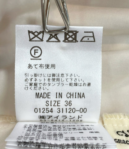 美品 GRACE CONTINENTAL 長袖ワンピース レース 花柄 レディース SIZE 36 (S) グレースコンチネンタル