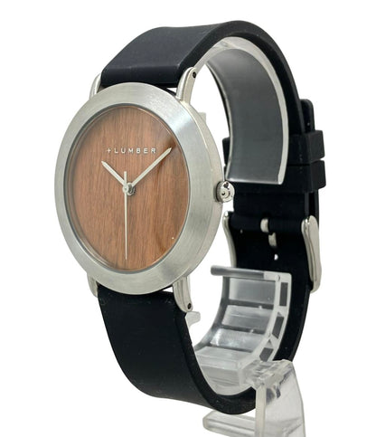 +LUMBER 腕時計 クオーツ ブラウン メンズ プラスランバー