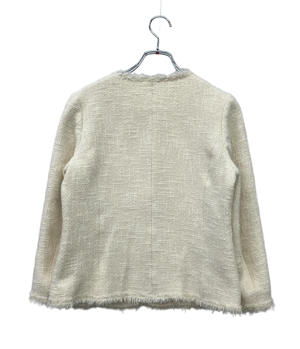 SHINZONE ノーカラージャケット ツイード シルク混 15SMSJK11 レディース SIZE 38 (S) シンゾーン