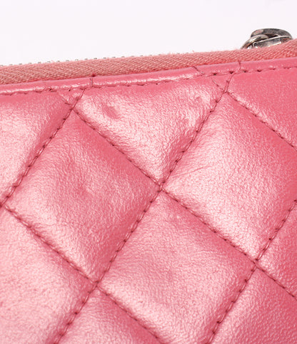 CHANEL コインケース キーリング付き シルバー金具 22番台 マトラッセ AP0221 レディース シャネル