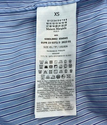 美品 Maison Margiela 長袖シャツ ロングシャツ ストライプ SI0DL0002 S54945 メンズ SIZE XS メゾンマルジェラ