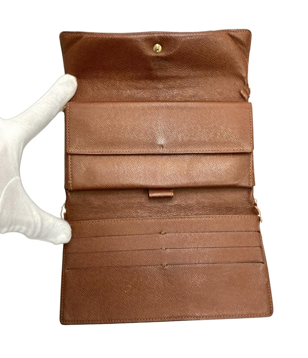 訳あり LOUIS VUITTON 三つ折り長財布 モノグラム M61217 ユニセックス ルイ・ヴィトン