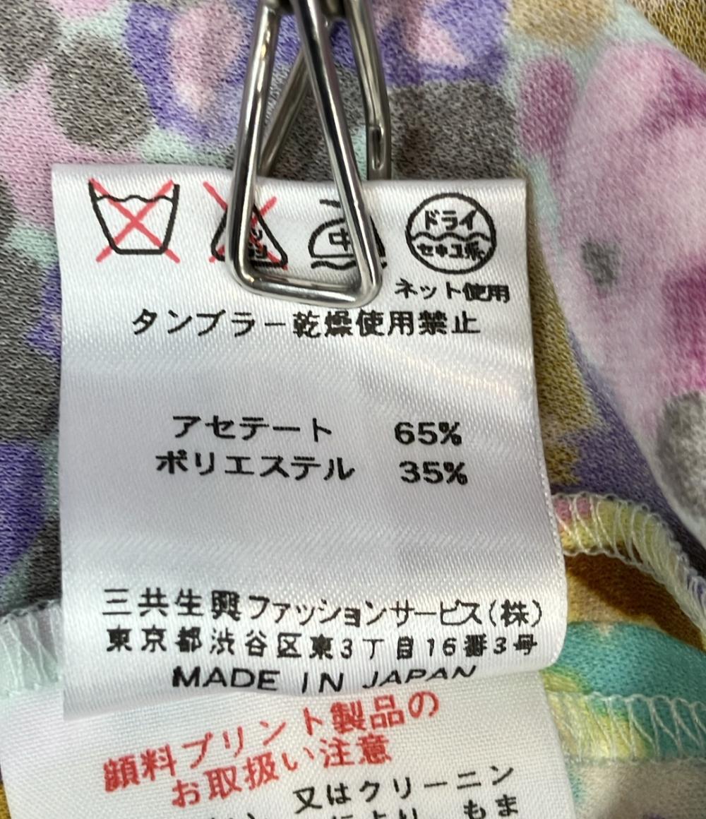 レオナール 半袖ワンピース 花柄 レディース SIZE 36 (XS) LEONARD