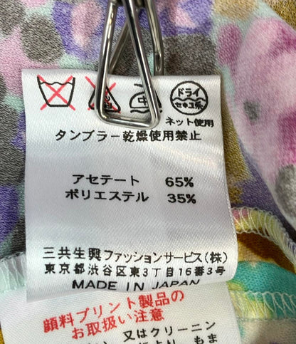 レオナール 半袖ワンピース 花柄 レディース SIZE 36 (XS) LEONARD