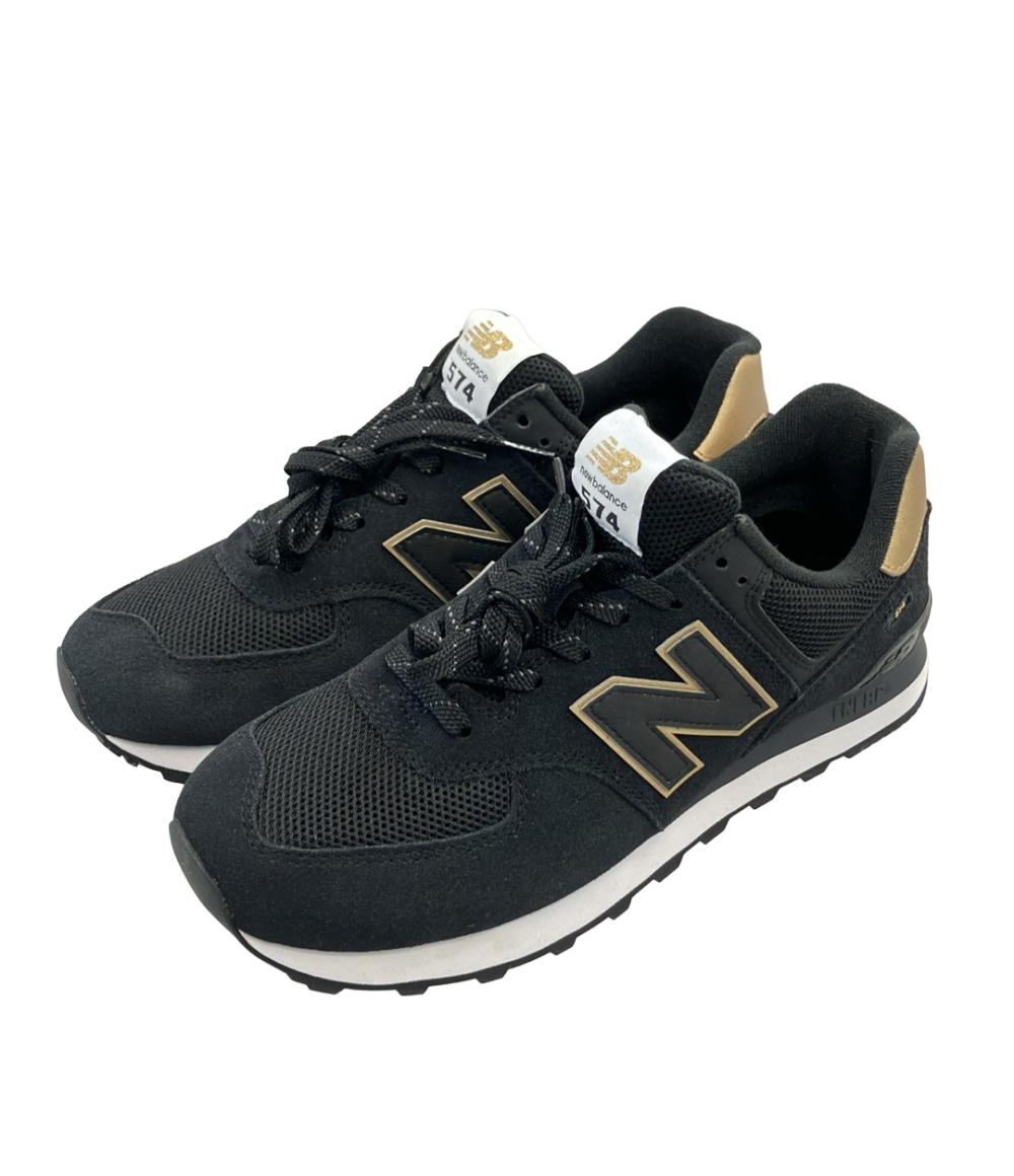 新品ML574UB2 New Balanceスニーカーブラック　ゴールド　25 ニューバランス574 