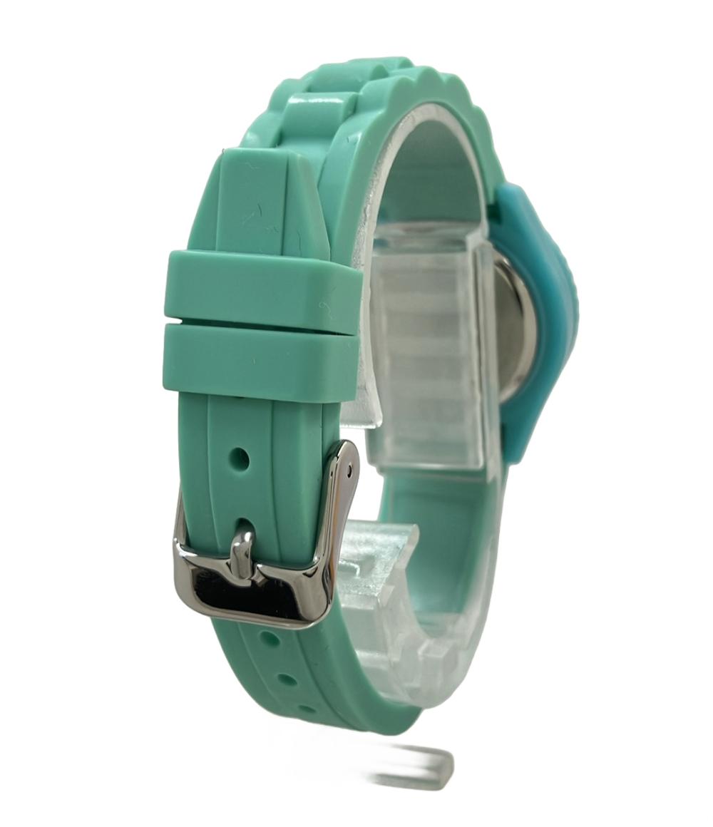 腕時計 クレパスコラボ クオーツ ホワイト NCT-01-GRN レディース タイムステーションNEO