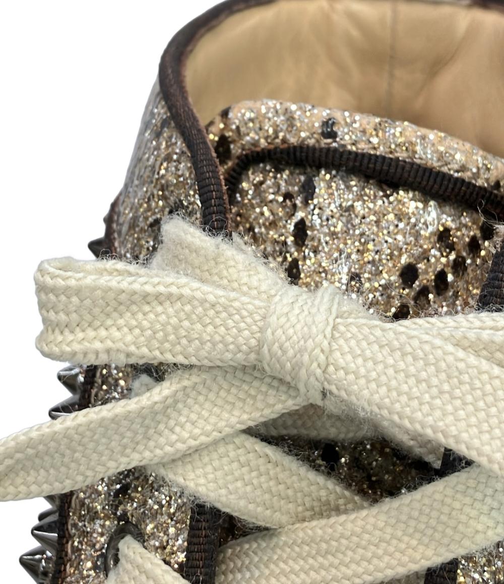 クリスチャンルブタン ハイカットスニーカー スタッズ グリッターラメ メンズ SIZE 43 (XL) Christian Louboutin