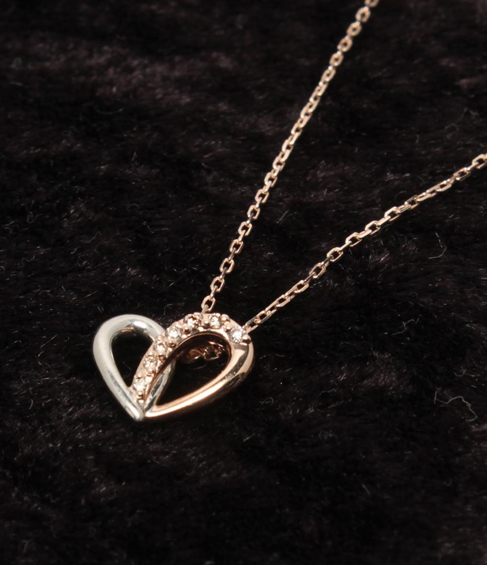 美品 4℃ ネックレス SV ハートモチーフ レディース ヨンドシー