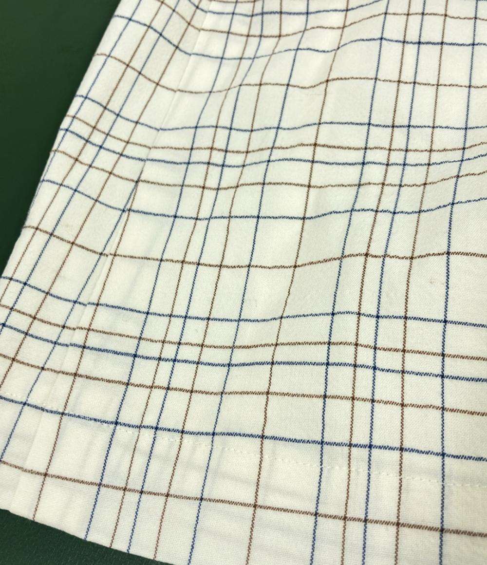 美品 ミスアシダ ウールナイロンチェック柄長袖ロングシャツワンピース レディース SIZE 11 (L) miss ashida