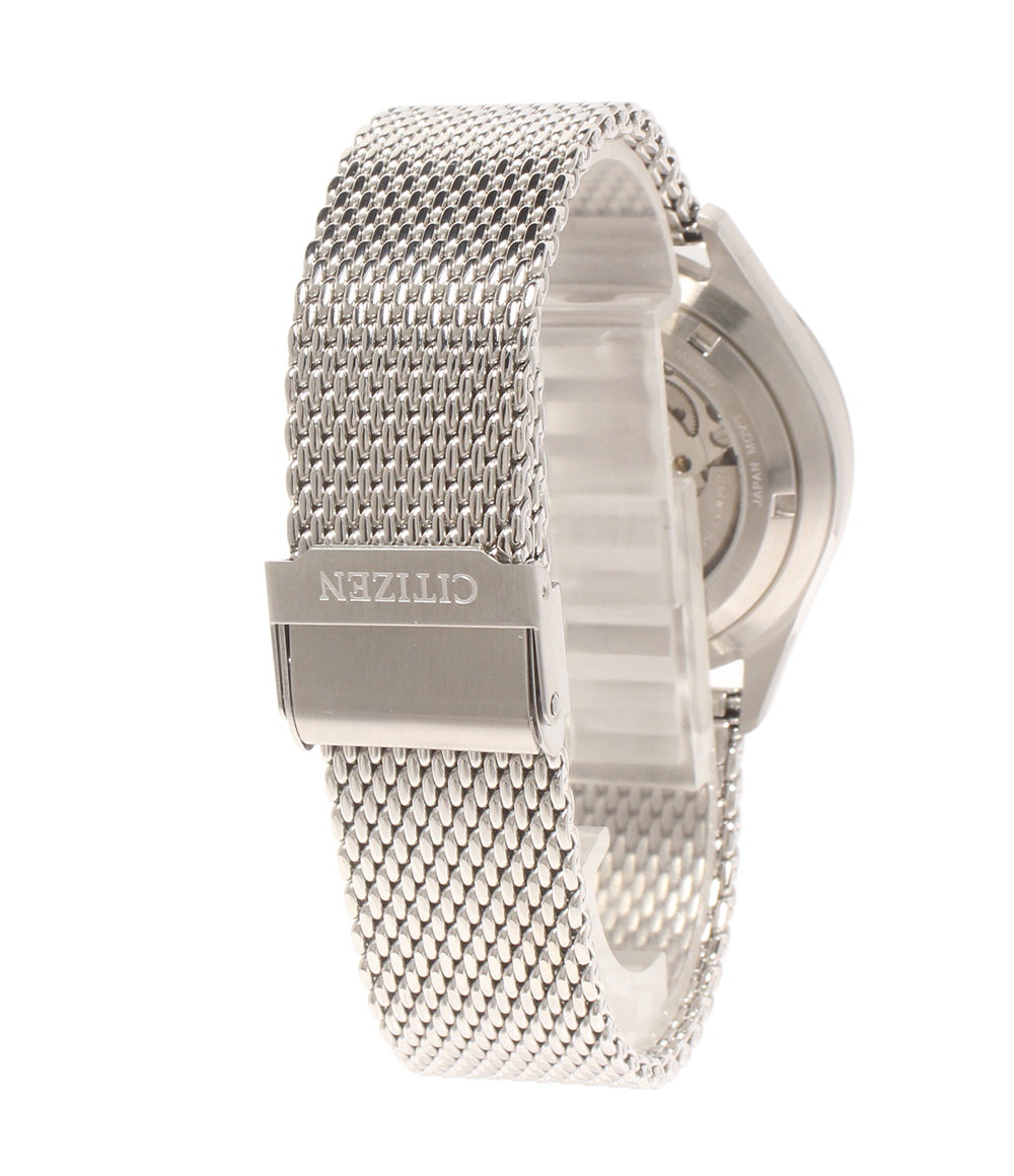美品 CITIZEN 腕時計 自動巻き ホワイト 8200-S124573 メンズ シチズン