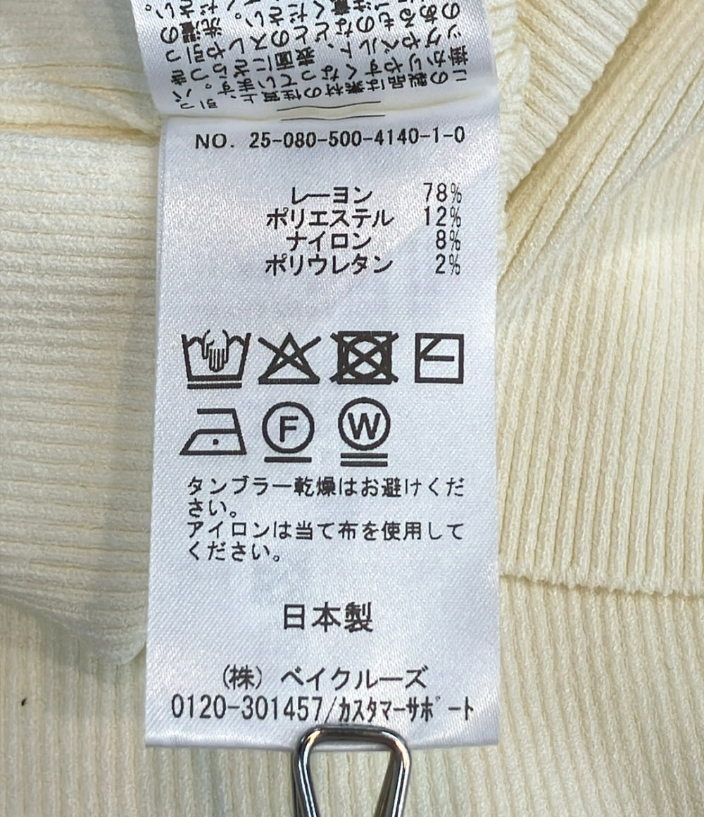 MUSE 半袖 リブニット クルーネック レディース ミューズ