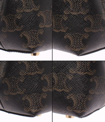 美品 CELINE 2wayショルダーバッグ ハンドバッグ 斜め掛け ティーン ニノ トリオンフキャンバス 118112FRH レディース セリーヌ