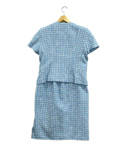 美品 エンポリオ・アルマーニ セットアップ 半袖ジャケットスカート ノーカラー ジップアップ レディース SIZE 1 (M) Emporio Armani