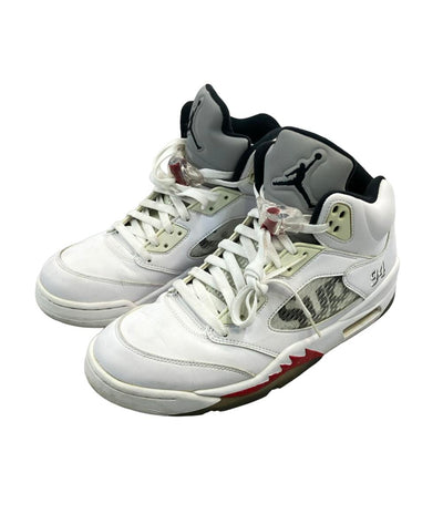 NIKE ハイカットスニーカー × Supreme AIR JORDAN 5 RETRO 824371-101 メンズ SIZE 28.0 (XL) ナイキ