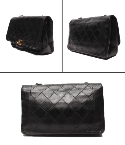 CHANEL チェーンショルダーバッグ 斜め掛け ゴールド金具 1番台 ダイアナマトラッセ レディース シャネル