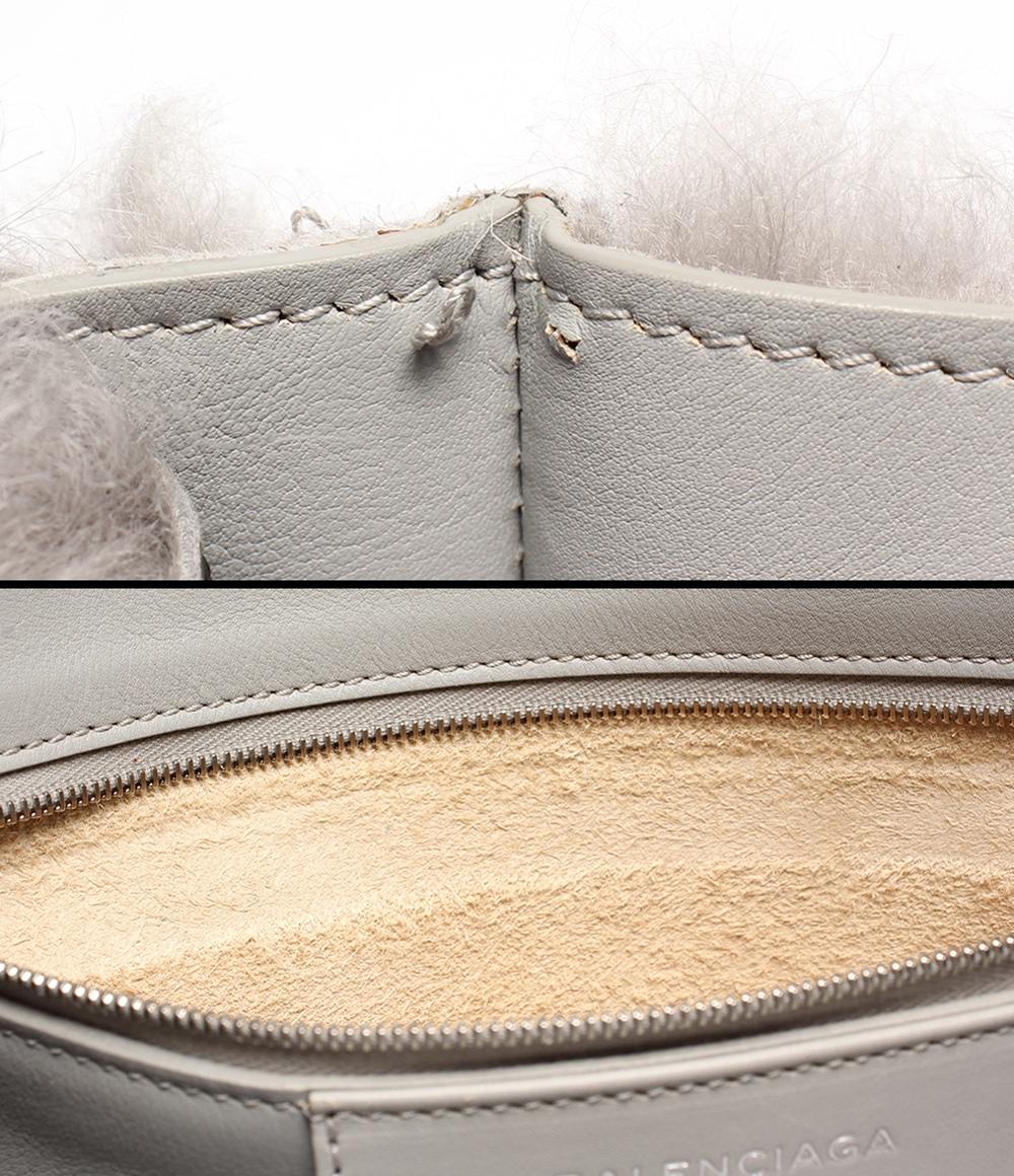 Balenciaga 2wyハンドバッグ ショルダーバッグ 斜め掛け ムートン ファー ペーパー レディース バレンシアガ