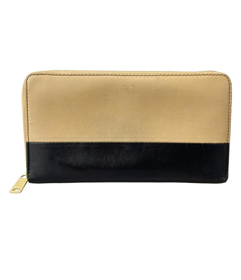 美品 セリーヌ ラウンドファスナー長財布 レディース CELINE
