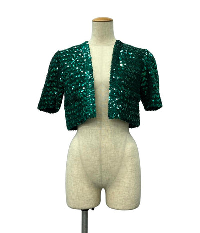 美品 GUCCI ジャケット 半袖 スパンコール ショート タグ付き 653449XKBITI レディース SIZE S グッチ