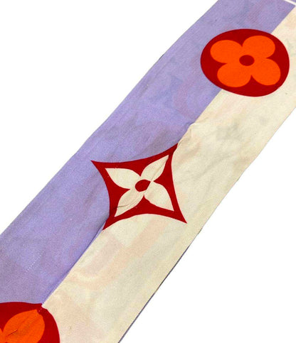 訳あり LOUIS VUITTON スカーフ シルク100% バンドー LV アンロックト M76675 レディース ルイ・ヴィトン