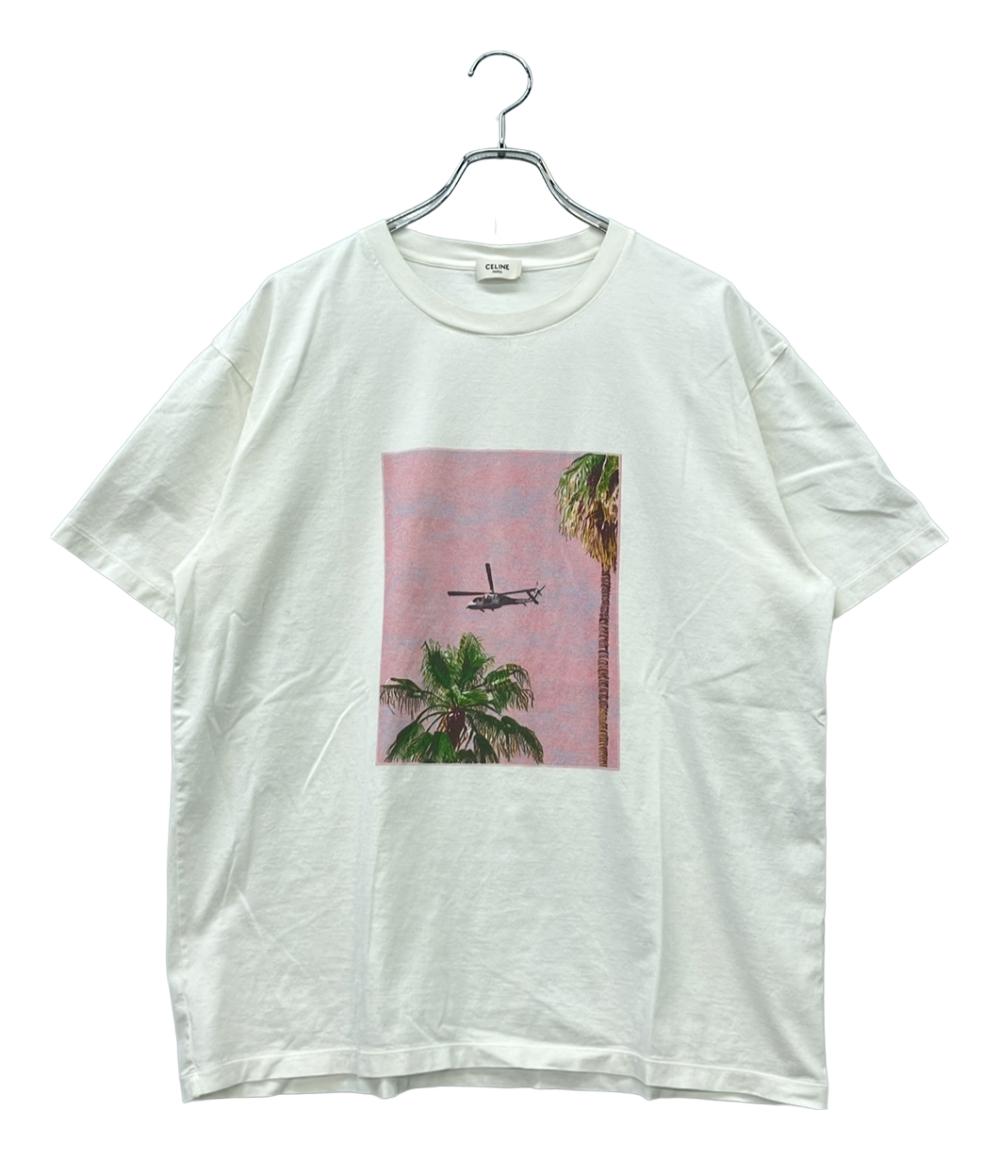 CELINE 半袖Tシャツ AVE 57 SKY フォト プリントコットンジャージールーズ 2X43F671Q メンズ SIZE L セリーヌ