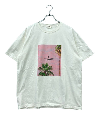 CELINE 半袖Tシャツ AVE 57 SKY フォト プリントコットンジャージールーズ 2X43F671Q メンズ SIZE L セリーヌ