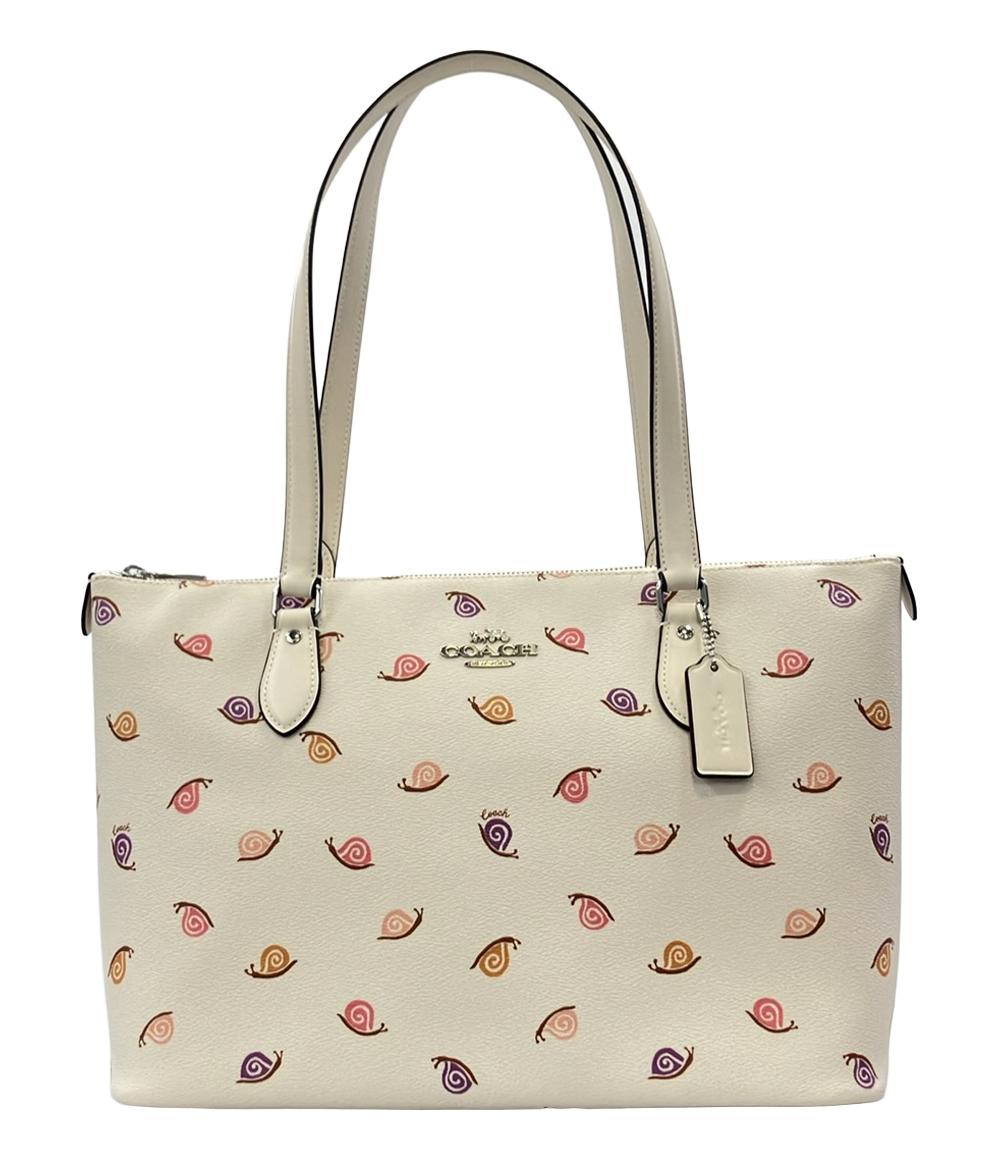 美品 COACH ショルダーバッグ 肩掛け Gallery Tote Bag Snail Print ギャラリー トートバッグ かたつむり CV268 レディース コーチ