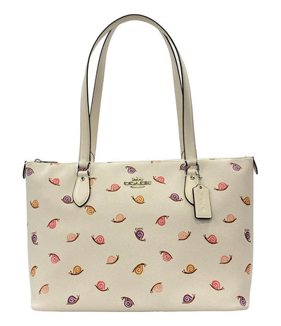 美品 COACH ショルダーバッグ 肩掛け Gallery Tote Bag Snail Print ギャラリー トートバッグ かたつむり CV268 レディース コーチ