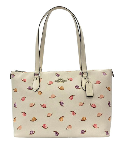 美品 COACH ショルダーバッグ 肩掛け Gallery Tote Bag Snail Print ギャラリー トートバッグ かたつむり CV268 レディース コーチ