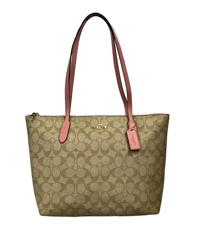 美品 COACH トートバッグ ショルダーバッグ 肩掛け シグネチャー 4455 レディース コーチ