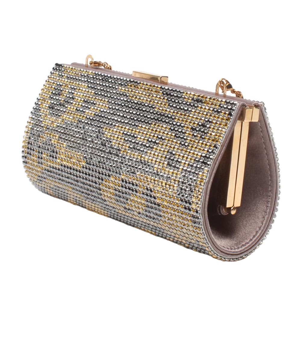 美品 スワロフスキー ショルダーバッグ 肩掛け パーティーバッグ