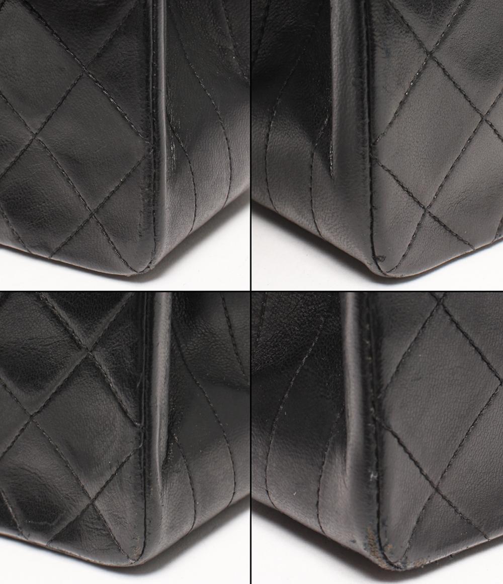 訳あり シャネル チェーンショルダーバッグ シングルチェーン ラムスキン ゴールド金具 肩掛け マトラッセ レディース CHANEL