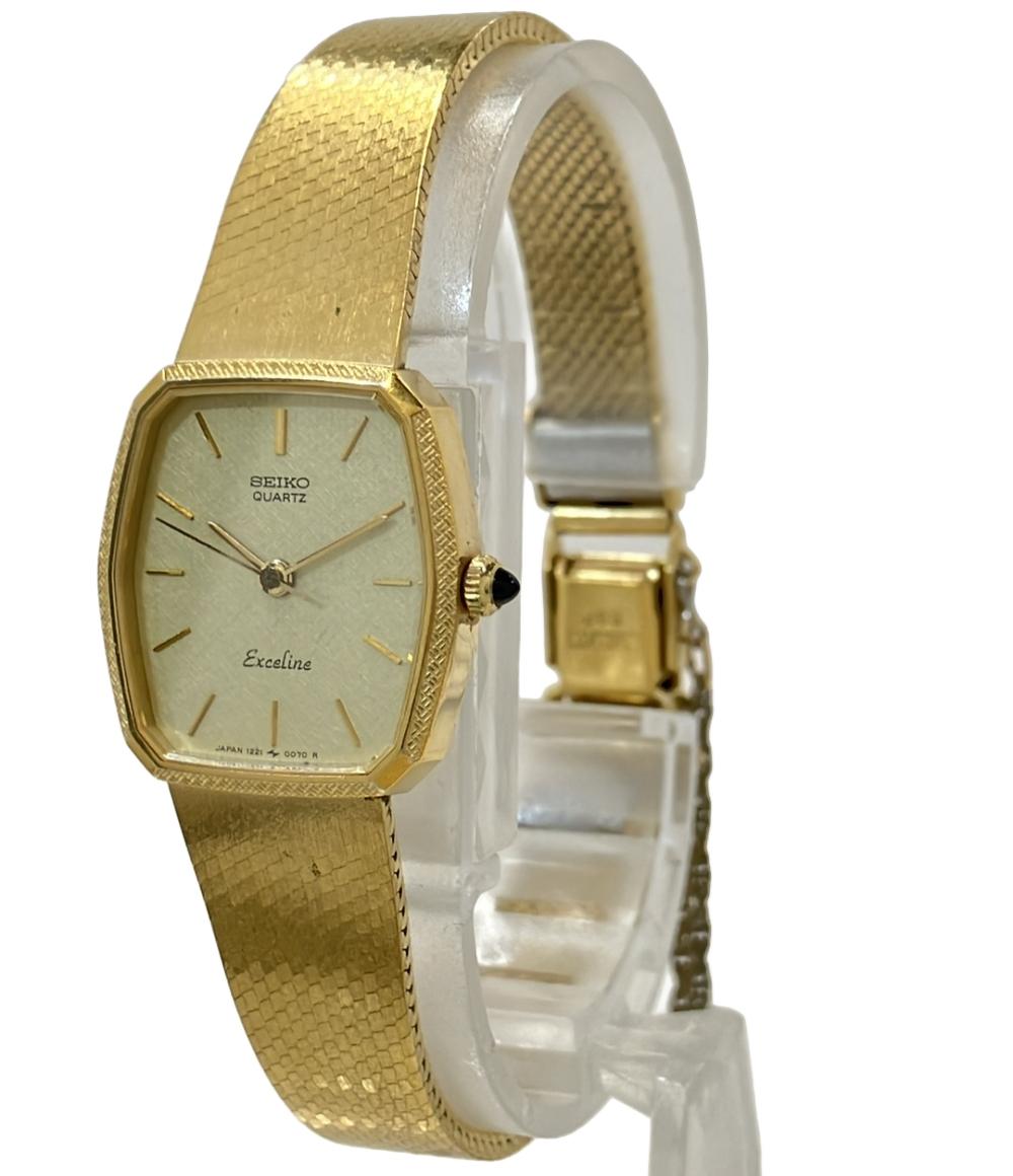 稼動 腕時計 SEIKO セイコー エクセリーヌ ゴールド 新品電池 I100 JA