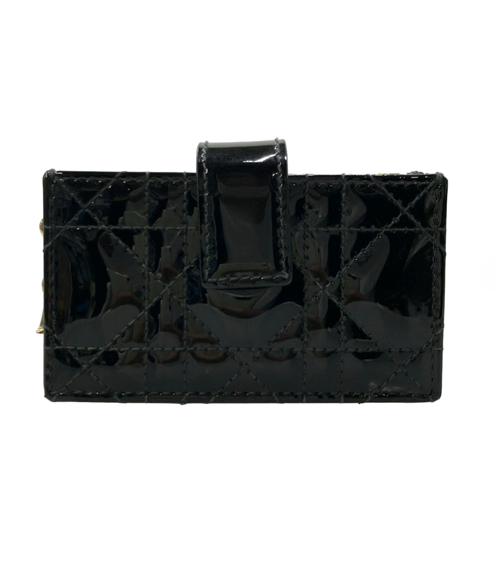 Christian Dior カードケース レディ ディオール ジャスミン カナージュ パテントレザー レディース クリスチャンディオール