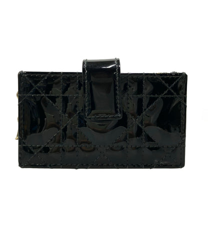 Christian Dior カードケース レディ ディオール ジャスミン カナージュ パテントレザー レディース クリスチャンディオール