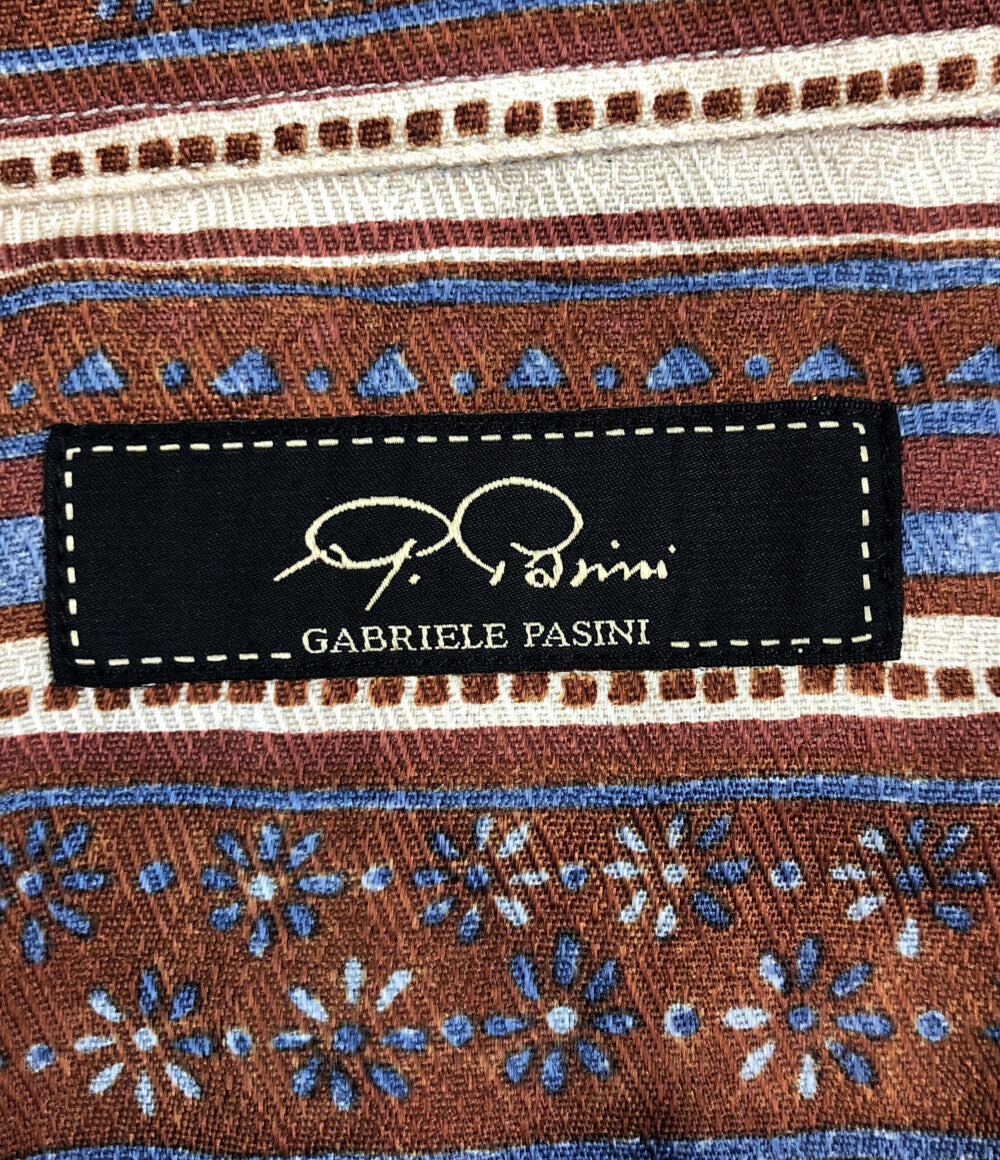 ガブリエレパジーニ  長袖シャツ 総柄 シルク１００％      メンズ SIZE 38 (S) GABRIELE PASINI