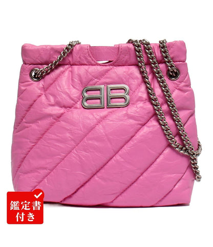 美品 BALENCIAGA チェーンショルダーバッグ 肩掛け クラッシュ レディース バレンシアガ