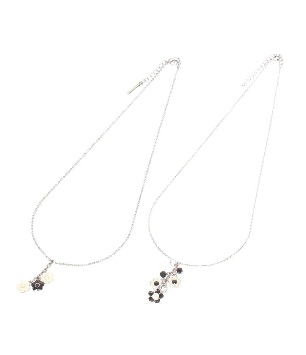 美品 MARY QUANT ネックレス 2点セット フラワーモチーフ レディース マリークヮント